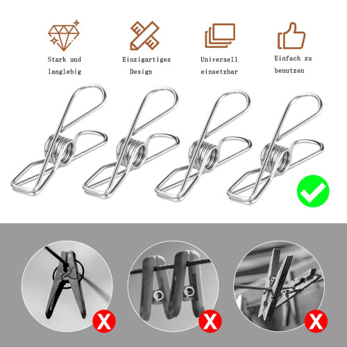 Metal Clip Champions, Αντισκωριακοί λεκέδες, 304 Μανταλάκια από ανοξείδωτο ατσάλι, 1