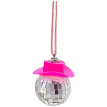 Disco Cow Boy Hat Car Accessories,Car Interior Accessories,Car Hanging Ornament Accessories-