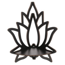 Lotus Hoekplank Houten Wandmontage Zwevende Plank Decoratieve Bloem Plant Display Plank voor Slaapkamer Boek Kamer Decor