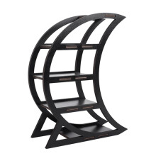 Houten Kristallen Displayplank, Kristallen Houder voor Stenen en Etherische Olie, Zwarte Witchy Decoratieve Planken voor Tafelblad