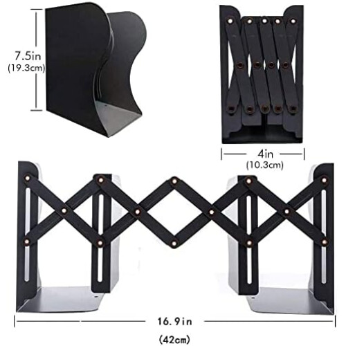 Stable Construction For Extendable Length, Space Saving Design Desktop Organizer With Elegant Appearance (Black) 2