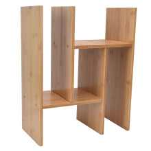 Multifunctional Bookshelf, Great Gift Option For Children, Students, Family And Friends, Adjustable Bamboo Shelving Unit, Environmentally Friendly Woo