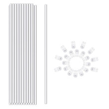 Plantenstokken, Plantenstokken 20 Stuks Acryl Doorzichtige Plantensteunstokken, 16 Inch Tuinstokken met Enkele Stengel voor Binnen