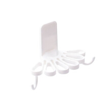 Kitchen Flower-Shaped Rag Rack with Hook Storage Organizer Wall-Mounted No Drilling Spatula Spoon Rack Towel Shelf A