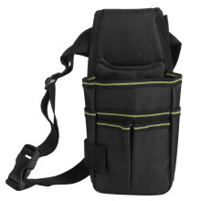 Portaherramientas versátil, fabricado con tela Oxford 600D de alta resistencia, ofrece almacenamiento organizado para herramientas de jardinería y