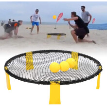 Roundnet-Spielset für dynamische Outdoor-Erlebnisse, müheloser Aufbau, sorgt für Spaß am Strand, auf dem Rasen, im Garten und im Park, geeignet
