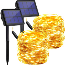 Magische tuinverlichting, waterdichte solar lichtslinger voor buiten, knipperend effect, 8 standen, hoge conversie-efficiëntie, flexibele koperdraad.