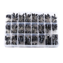 Assortiment de condensateurs électrolytiques en aluminium haute performance à prix compétitif, comprenant 24 valeurs clairement identifiées et de