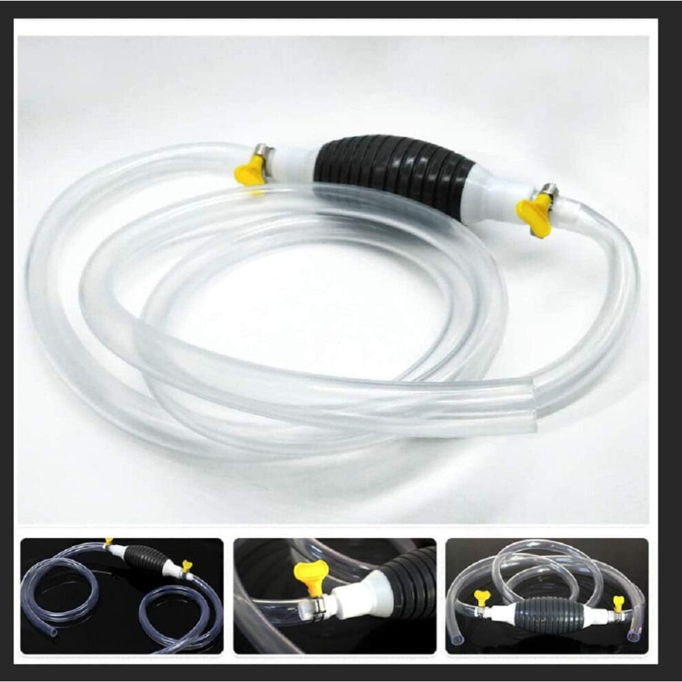 Manual Siphon Pump For Liquid Transfer, Easy To Use Hand Operated Fuel Pump With Built-In Outlet And Inlet Valve, Quick And Efficient Tool For Gas 9128293590228
