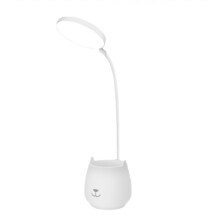 Lampe de bureau innovante en forme de chat, lampe de lecture LED rechargeable par USB avec porte-stylo, lampe de bureau respectueuse des yeux pour