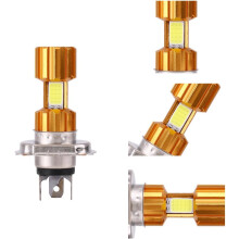 Motorradscheinwerferlampe aus Aluminiumlegierung, LED-Scheinwerferlampe 12 V, dreiseitiges Design mit weißer Lichtabgabe, einfache Installation