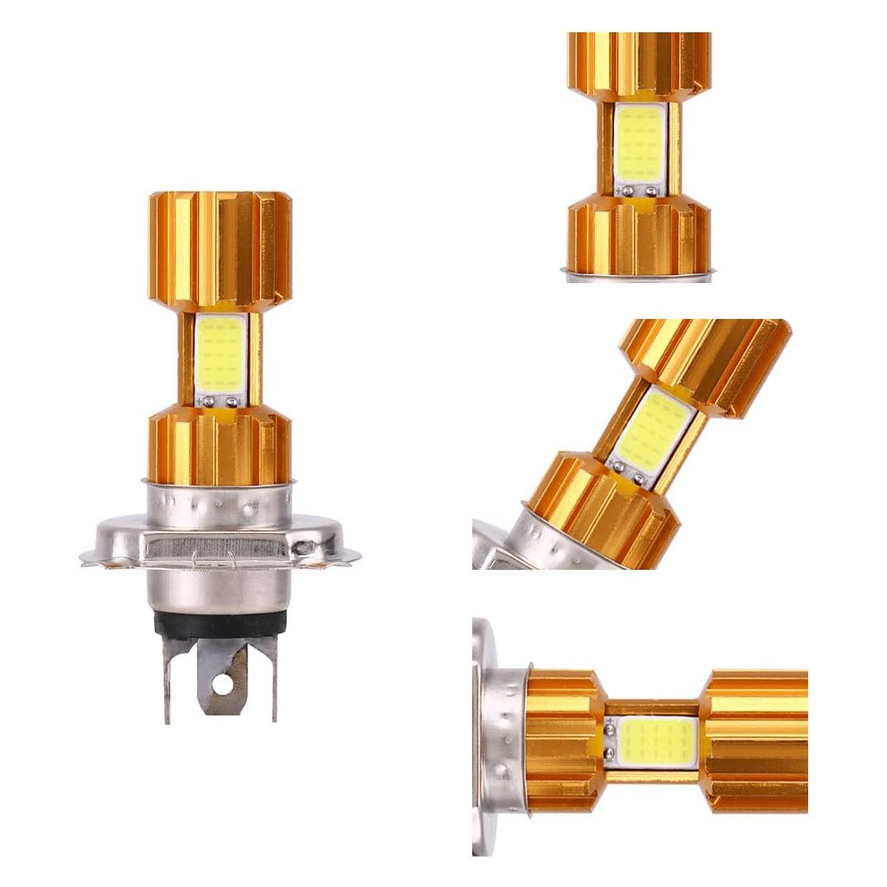 High Luminous Efficiency Motorcycle Headlights, Energy Saving Bright 3 Leds Bulb For H4 Socket Scooters And Motorbikes (6500K ) Light 9340258647352