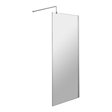 Nes Home Chrome 700mm Wet Room Screen & Support Bar