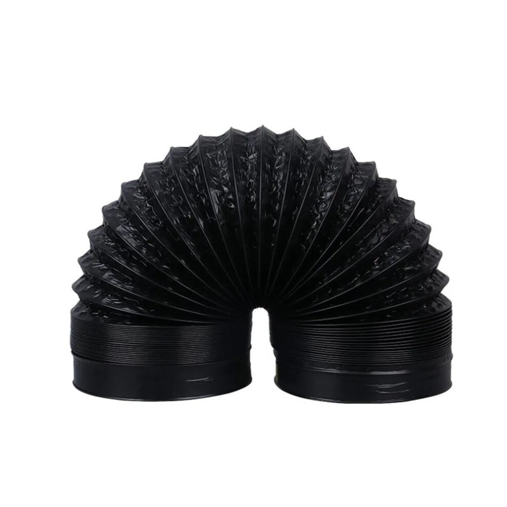 Pvc Flexible Duct Hose Aluminum Foil Kitchen Exhaust Pipe Flame Retardant Temp 200Mm 6M Black 9347817004090