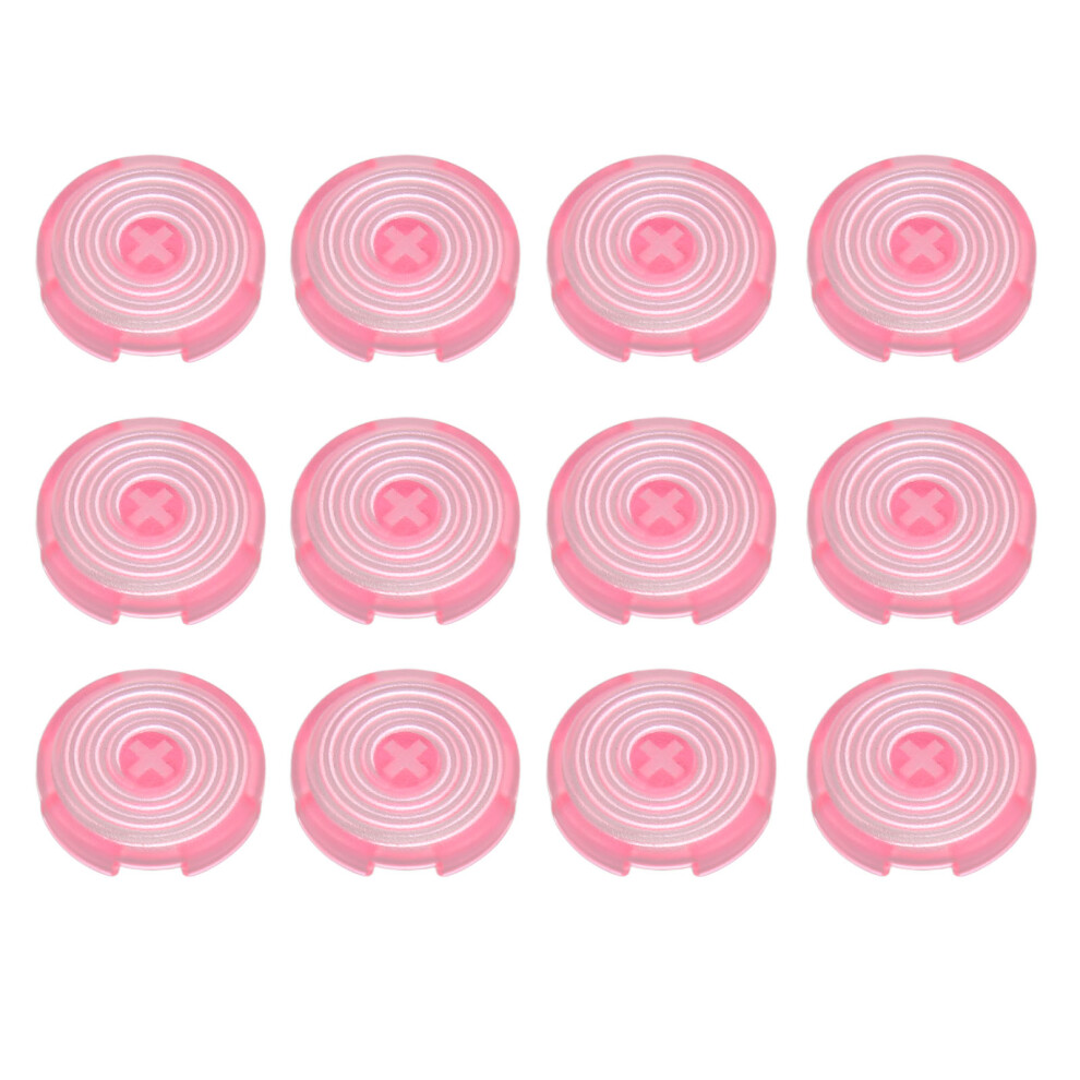 12Pcs Arcade Button Covers For Cross Switches, 20.2Mm Pink 8491369100180