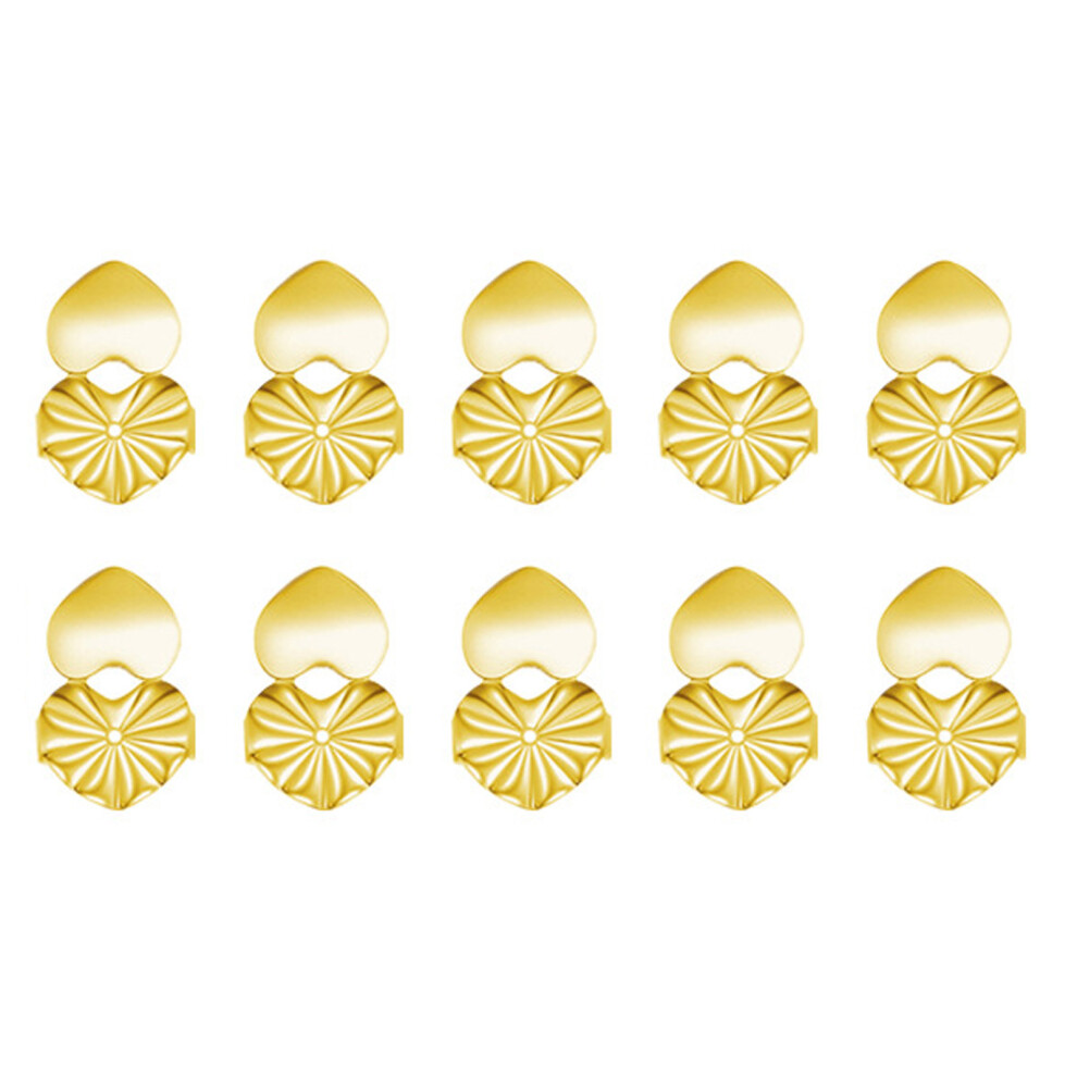 Stylish Heart Shaped Earring Lifter Backs Accessory For- Gold 7732000670527