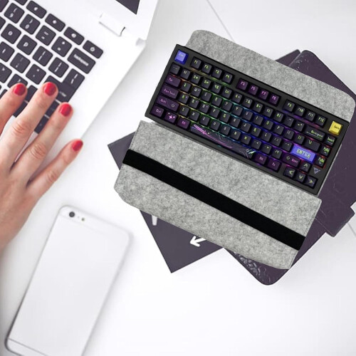 Shockproof Keyboard Carrying Case for Azoth with Large Storage and Dustproof Soft Lining 2