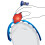 Funslinger kit. Includes 2 launching racket catch nets and 1 Whissile, whistling rubber projectile. 5