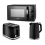 Swan Swan Wave Black Kettle Toaster & Microwave Set 1