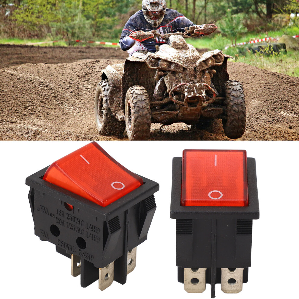 10Pcs Square Led Rocker Switch 4Pin On Off Dpst Car Boat Ac250v 16A 3511369102924
