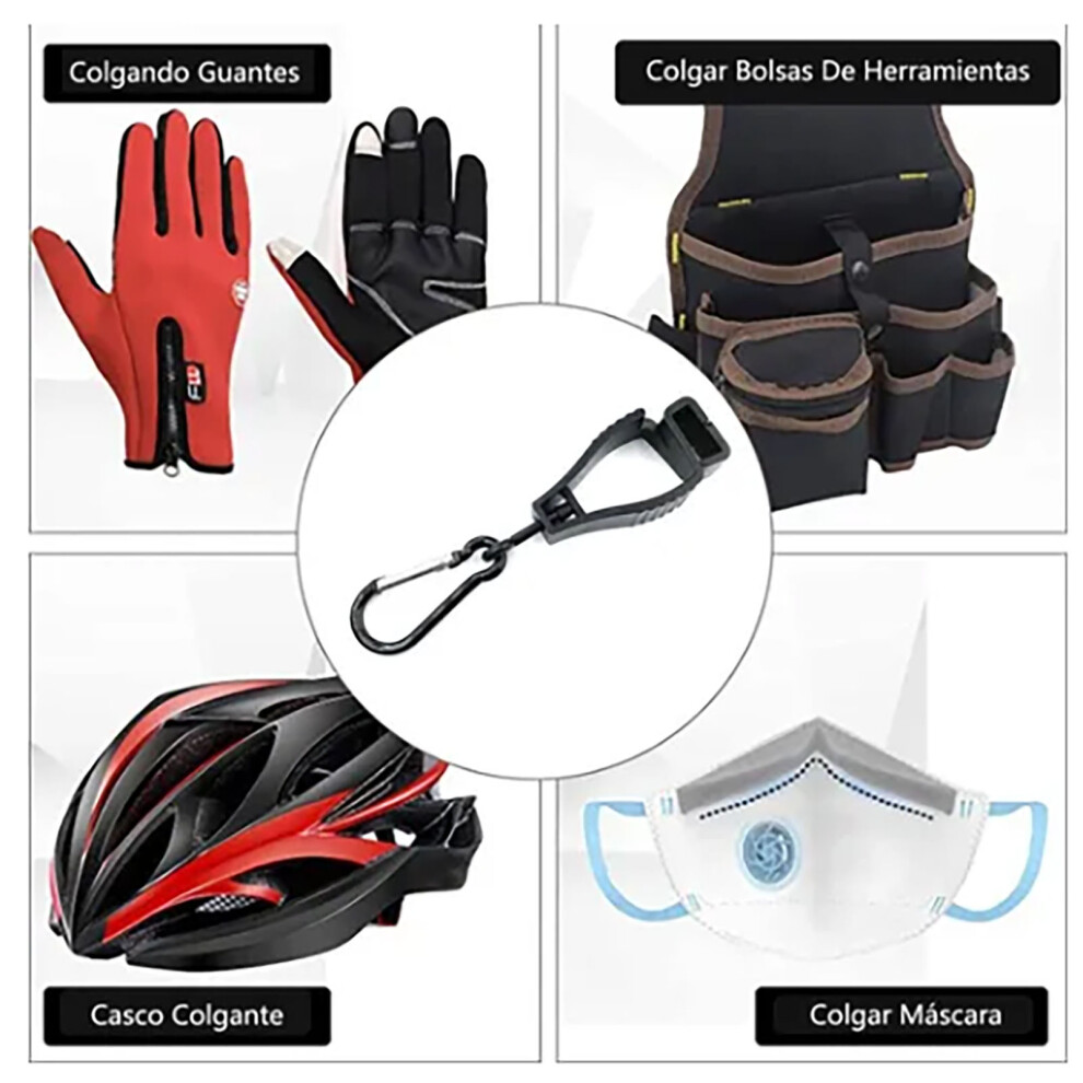 10Pcs Black Plastic Glove Grabber Clips - Easy Clean & Portable 3461372307444