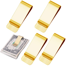 Metal Money Clip, Slim Minimalist Design For Cash And Card Organizer Resistant To Corrosion (4PCS)