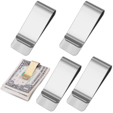 Fashionable Stainless Steel Money Clips, Cash and Credit Card Holder with Big Capacity for Minimalist Lifestyle