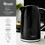 Swan Swan Wave Black Kettle Toaster & Microwave Set 2