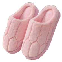 Pantoffels met memory foam voor dames en heren, antislip rubberen zool, zachte huisschoenen met warme pluche voering, ademende stof, gesloten teen,