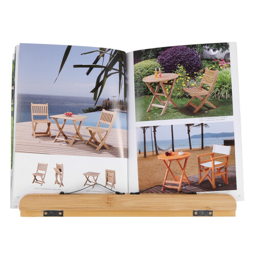 Foldable Reading Rest Portable Bamboo Stand Elegant Decor Addition Stable Music Support Versatile Document Holder Ergonomic Book Display 1