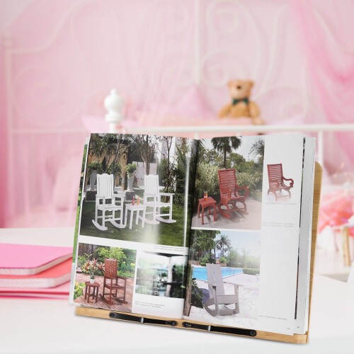 Foldable Reading Rest Portable Bamboo Stand Elegant Decor Addition Stable Music Support Versatile Document Holder Ergonomic Book Display 2