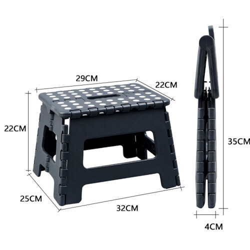 Versatile Step Stool, Folding Step Stool For Instant Height Boost, Heavy Duty Plastic Ensures Durability And Safety, Ergonomic Handle For Easy Carryin 1