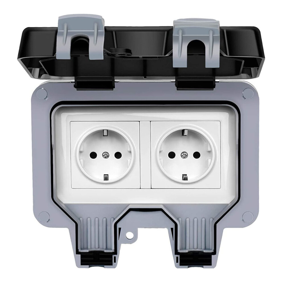 Ip66 Waterproof Certification Outdoor Socket For Washroom, Garage, And Commercial Areas, Boasting High-Quality Pc Material Construction And 9128293528344