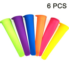 Creative Ice Pop Molds, Bpa Free, Reusable Diy, Set Of 6 (Red, Green, Yellow)