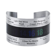 Stainless Steel Thermometer, Wine Temperature Bracelet With Lcd Display, Fashionable Accessory For Wine Lovers