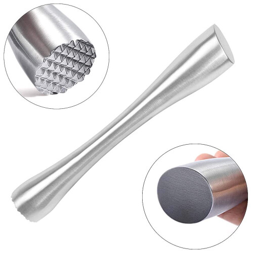 Stainless Steel Sturdy Muddler, Multi-functional Tool For Home Bartender And Professional Bar Masher