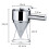 Frosted Stainless Steel Pancake Batter Dispenser, Funnel Dispenser with Automatic Spring for Precise Control, Includes Space-Saving Shelf Extension, 5