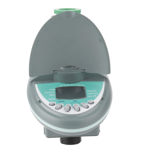 Easy to Operate Digital Water Timer, LCD Display with Protective Cover for Outdoor Visibility, Programmable Watering Timer Supporting Multiple Start T