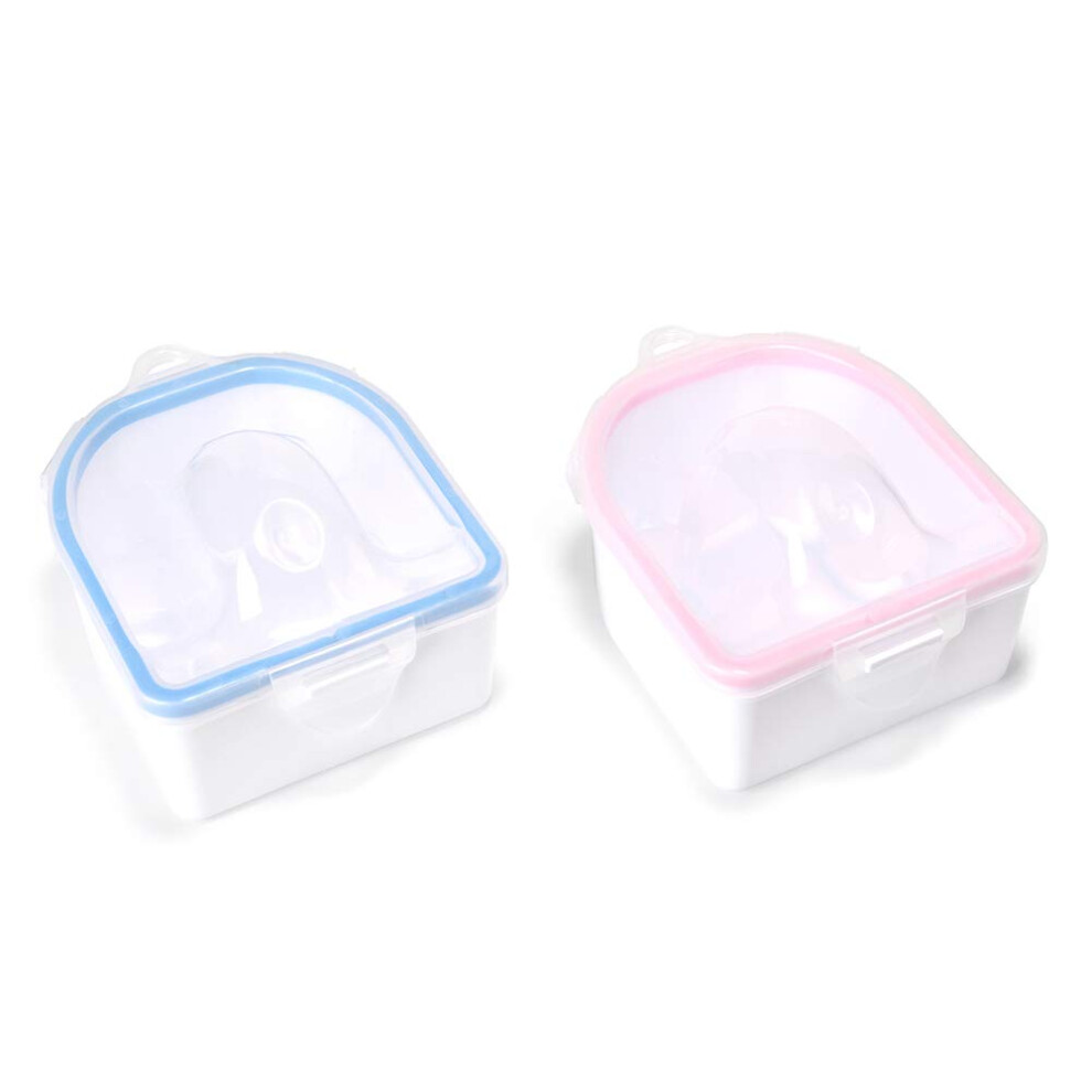 Nail Soaking Bowl Set, Soak Off Gel Polish Remover with Stainless Steel Cuticle Pusher, Perfect for Professional Nail Treatment, Soft Plastic Design