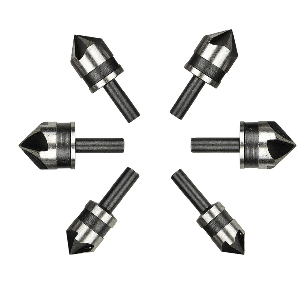 Hex Shank Countersink Drill Bit Set, Five-Edged Design For Fast Chip Removal, Machinable Metals And Plywood Softwood Hardwood Countersink Set For 9004841736709