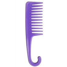 Non-Slip Grip Wide Tooth Combs, Gentle on Scalp Detangler for Curly & Wavy Hair, Shower Combs with Easy Hanging Hooks (Pack of 4)