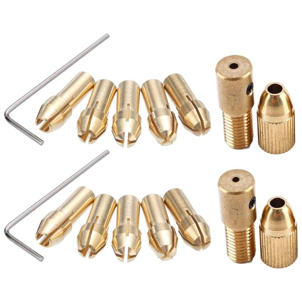 Revolutionize Your Drilling Experience: Brass Collet Set For Rotary Tools, Offering Unmatched Durability In Hardware Hobby, Optimizing Electric 9128293543767