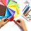 Δημιουργικό χαρτί χειροτεχνίας Origami, ζωντανά χρώματα, τετράγωνα φύλλα 5" για 2