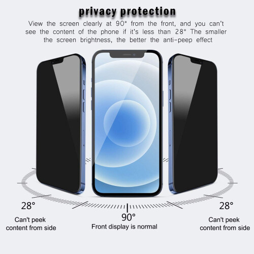 Προστατευτικό οθόνης για iPhone 11Pro Max, 2 τεμάχια προστασίας απορρήτου με σκληρότητα 1