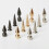 10er-Set Punk-Spikes,-Hellgold 1 Spitzhut 6,5x9 5