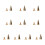 10 Set Cone Spikes Apparel-light gold 7 pointed cone 7x14. 1