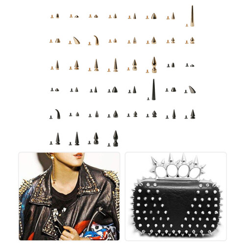 10 Set Cone Spikes Apparel-light gold 1 pointed hat 6.5x9 2