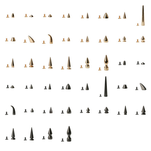 10 Pack Leathercraft Rivets-light gold 23 thick tower 10x35 1