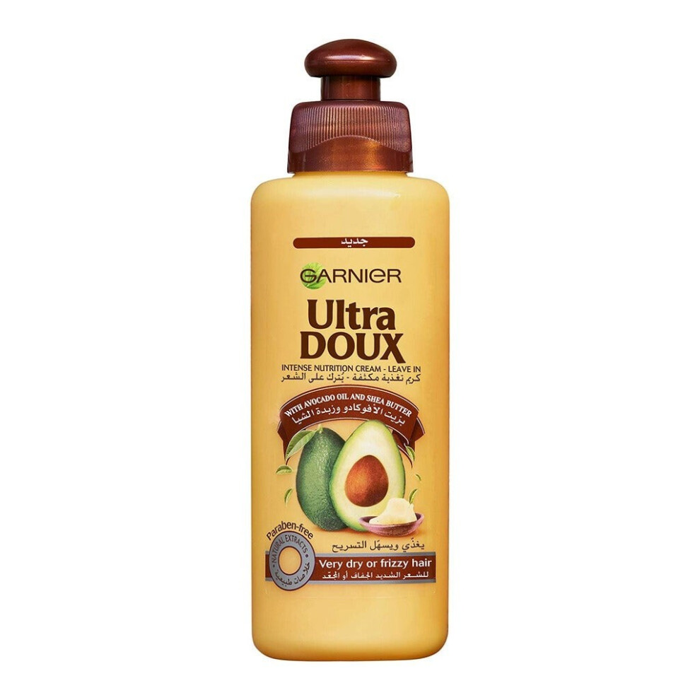 Cream Garnier Ultra Doux Avocado Oil & Shea Butter Intense Nourishment Leave-In - 200Ml