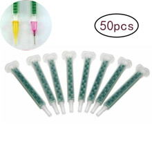 Mixer Nozzles For 2 Components Glue, 50 Pieces, Perfect For 25G/24ML Or 50G/50ML Adhesive Cartridges, Mixing Process Simplified, Clean Up Effortless,